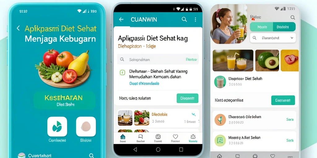 Tampilan antarmuka CUANWIN yang user-friendly untuk diet sehat.