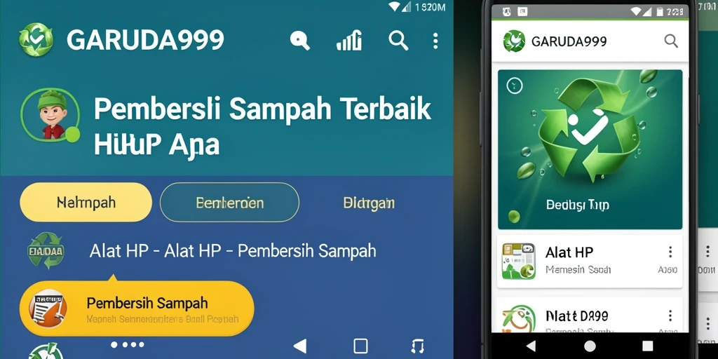 Tampilan antarmuka GARUDA999 saat melakukan pembersihan sampah.