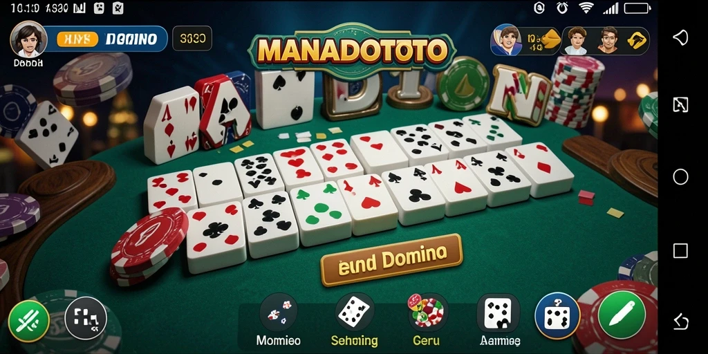 Tampilan antarmuka utama game MANADOTOTO yang menarik dan ramah pengguna.