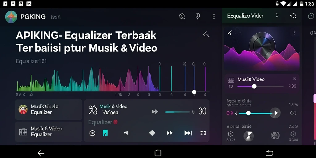 Tampilan interaktif PGKING dengan kontrol equalizer yang lengkap.