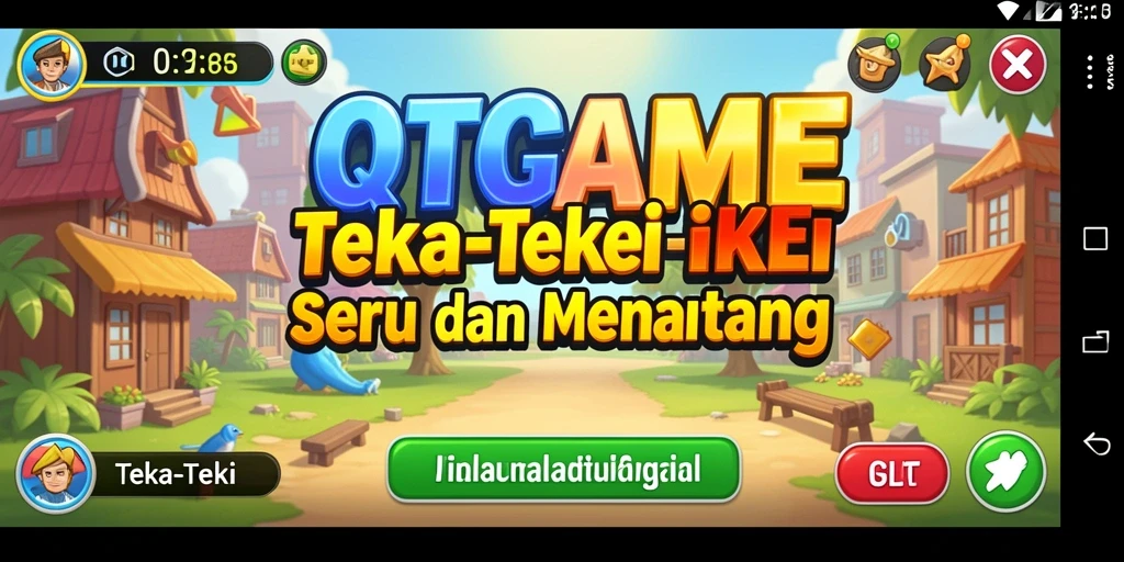 Antarmuka pengguna yang menarik pada QTGAME untuk menyelesaikan teka-teki.