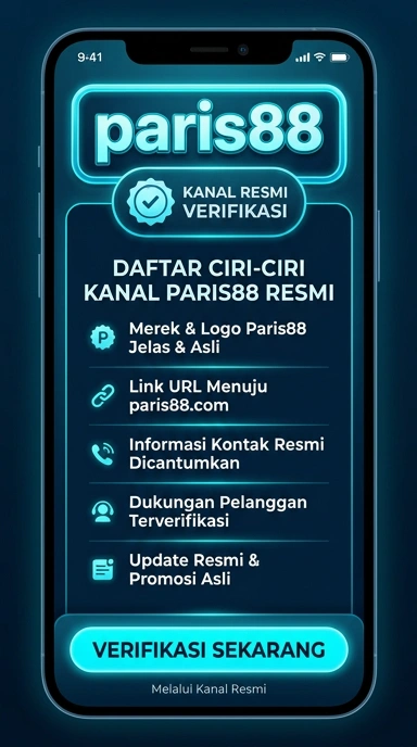 Tampilan kanal resmi paris88